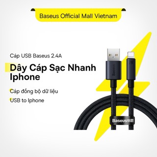 Dây cáp usb baseus 2.4a cáp sạc nhanh cáp đồng bộ dữ liệu usb dây sạc điện thoại