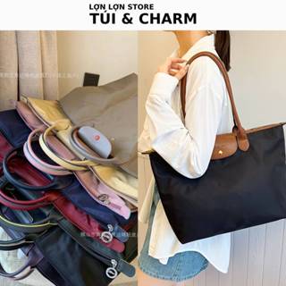 [Loại 1_30 màu_Tặng charm] Túi đeo vai size M & L quai dài đi học đi làm túi du lịch nhiều màu lựa chọn
