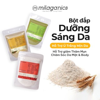 Bột đắp dưỡng sáng da nguyên chất mask đắp mặt nạ tẩy tế bào chết cho mọi loại da MILAGANICS 100g