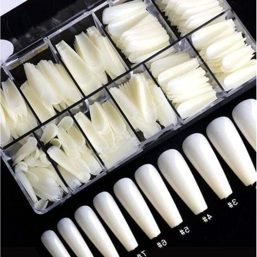 Hộp 500 Móng Úp HSM hàng chuẩn form loại 1 có sẵn 22 loại - GB HSM - Tổng kho đồ nail HSM | BigBuy360 - bigbuy360.vn