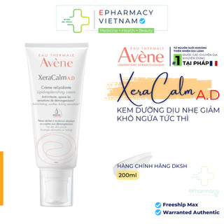 Kem dưỡng Avene XeraCalm A.D Cream - Dưỡng ẩm Avene cho da khô, ngứa, nhạy cảm 200ml