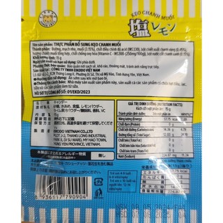 (gói lẻ 15 gram) KẸO CHANH MUỐI EIKODO Salted Lemon Candy