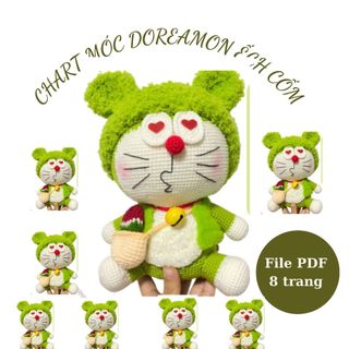[File PDF) Chart móc, Hướng dẫn móc thú bông Doreamon cosplay ếch cốm dễ thương