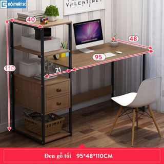 Bàn làm việc bàn máy tính gaming kích thước nhỏ gọn tiện lợi chân sắt sơn tĩnh điện bền đẹp chắc chắn