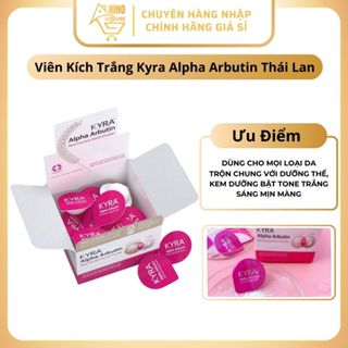 Hộp 20 Viên Bột Dưỡng Sáng Body Kyra Alpha Arbutin Thái Lan Hỗ Trợ Giữ Ẩm, Mịn Màng Da - Hinohouse