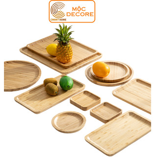 Khay Gỗ Đa Năng Cmart Home Có Tay Cầm Cao Cấp Dùng Để Bưng Bê Đồ Ăn, Đựng Thực Phẩm, Khay Gỗ Chữ Nhật Decore