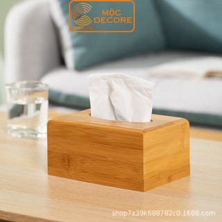 Hộp Đựng Giấy Ăn, Hộp Gỗ Đựng Giấy Ăn Để Bàn, Hộp Đựng Giấy Cmart Home Chất Liệu Gỗ Tre, Kích Thước 16x12x8.5 cm - 50051