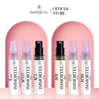 (Hộp 6 | Bộ 1) Nước Hoa IMMORTEL |5 Sens, N°8, N°89, N°3, N°777, 206| 6x3 mL - EDP Chính hãng Pháp