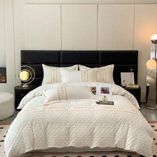 Bộ chăn ga gối phi lụa vân chìm lv cao cấp, chất liệu mềm mát không nhăn SHOP VŨ THỊ THƠM