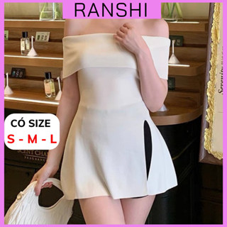 [CÓ SIZE] Áo Trễ Vai RANSHI Thiết Kế Xẻ Tà Một Bên Ôm Sát Body Tôn Dáng ĐÃ CẢI TIẾN THÀNH CHẤT TĂM THÁI Mềm Mát