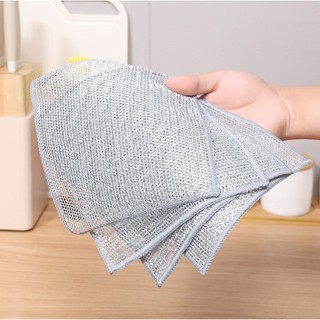 Khăn lau bát dây thép, giẻ rửa bát chống dính dầu,rửa chén lưới