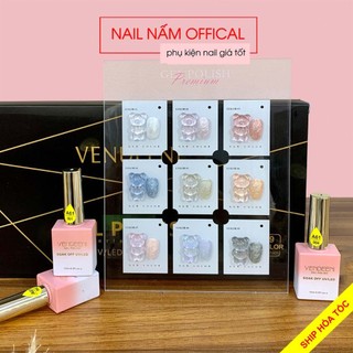 Set sơn gel ngọc trai 3D Vedeeni 9 màu siêu độc đáo mã A61 tặng kèm bảng màu