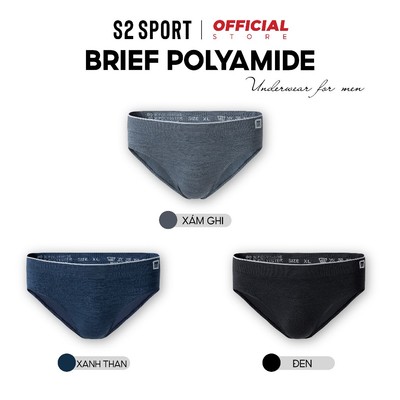 Quần lót nam S2 SPORT sịp tam giác cao cấp cạp chun dệt liền co giãn, thoáng mát khử khuẩn - SBF88