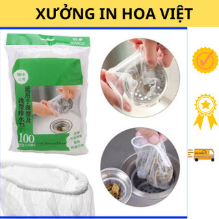 Túi lưới lọc rác bồn rửa chén tiện lợi 1 gói 100 cái