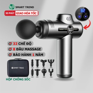Máy massage cầm tay 32 chế độ Smart Trend MS32N, 8 đầu massage - Máy mát-xa lưng, cổ, vai, gáy
