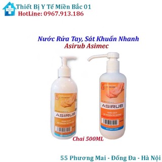 Nước rửa tay, dung dịch sát khuẩn tay nhanh asirub asimec 500ml