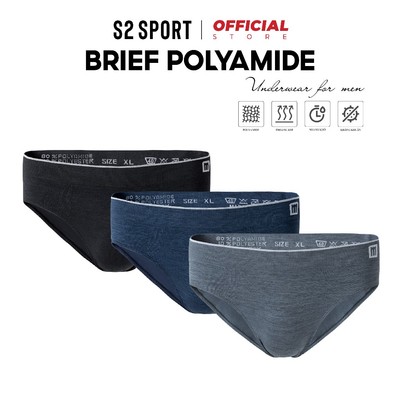 Quần lót nam S2 SPORT sịp tam giác nam cạp cao phối line logo dệt liền co giãn kháng khuẩn - SBF88