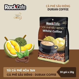1 gói dùng thử - cà phê hoà tan hương vị mới - cà phê vị sầu riêng, vị dừa rockcafe mới