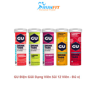 Muối Sủi GU ENERGY Hydration Drink Tabs - Ống 12 Viên - Bổ Sung Nước Và Điện Giải Trong Thể Thao Chạy Bộ