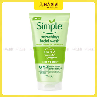 Sữa Rửa Mặt Dạng Gel Dành Cho Da Nhạy Cảm SIMPLE KIND TO SKIN REFRESHING FACIAL WASH GEL 150ml