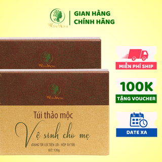 [ Giảm 35K - Đơn 339K ] Combo 2 Hộp Thảo Mộc Vệ Sinh Cho Mẹ Wonmom (10 Túi/Hộp )