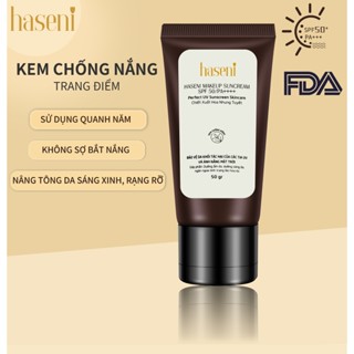 Kem Chống Nắng Nâng Tone Makeup Haseni spf50/pa++++ KCN nâng tone-suncream dưỡng trắng da 50ml