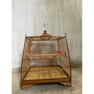 lồng chim tự giáp tặng đủ phụ kiện, móc, cầu cóng thức ăn ( không áo, cầu góc )