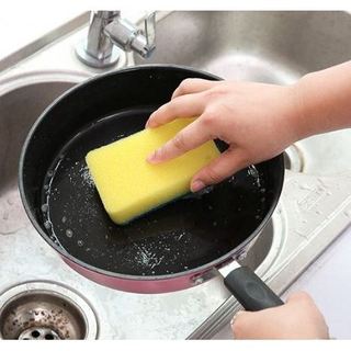 Miếng rửa chén bọt biển xanh vàng