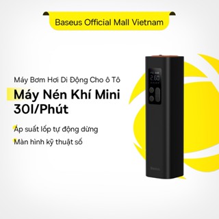 Máy bơm lốp xe ô tô tự động Bơm Baseus Điện Máy Nén  Không Di Động Có Màn Hình Kỹ Thuật Số Cho Xe Hơi Xe Máy Xe Đạp