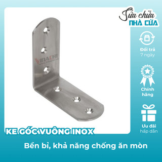Ke góc vuông inox- Ke góc inox 201 khả năng chống gỉ bền bỉ.