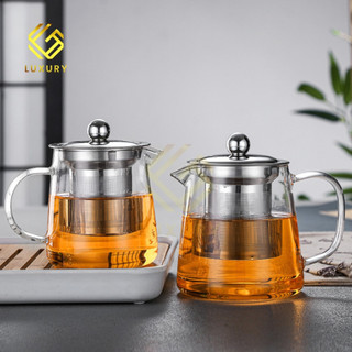 Ấm tống thuỷ tinh pha trà có lõi lọc inox 304 - gốm sứ luxury