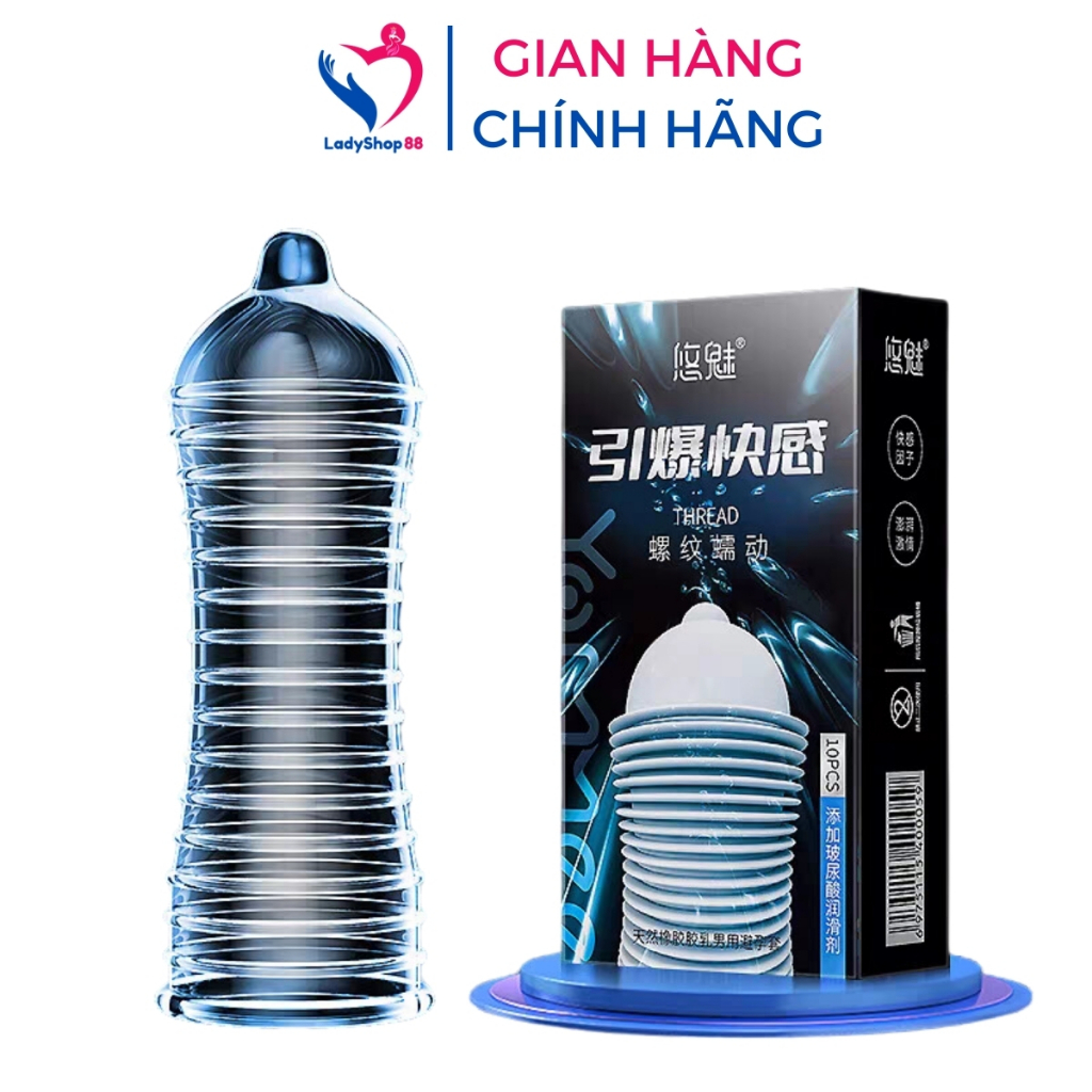 Bao cao su gân gai Biilie siêu kích thích Combo 2 Hộp 20 bao gân gai tăng khoái cảm BCS02