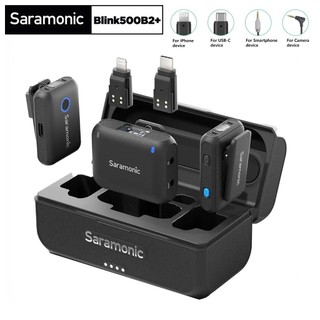 Saramonic Blink500B2+ Micro không dây Cho iPhone, Android, máy anh DSLR, máy quay làm phim, livetream, vlog, phỏng vấn