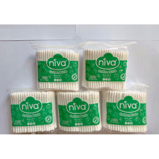 Combo 5 tăm bông niva túi zipper 200 que nhựa az3