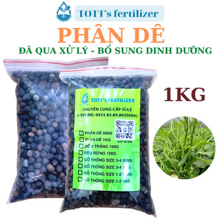 Phân Dê Trộn Humic Đã Qua Xử Lý Tricoderma Gói 1kg TOTT's fertilizer