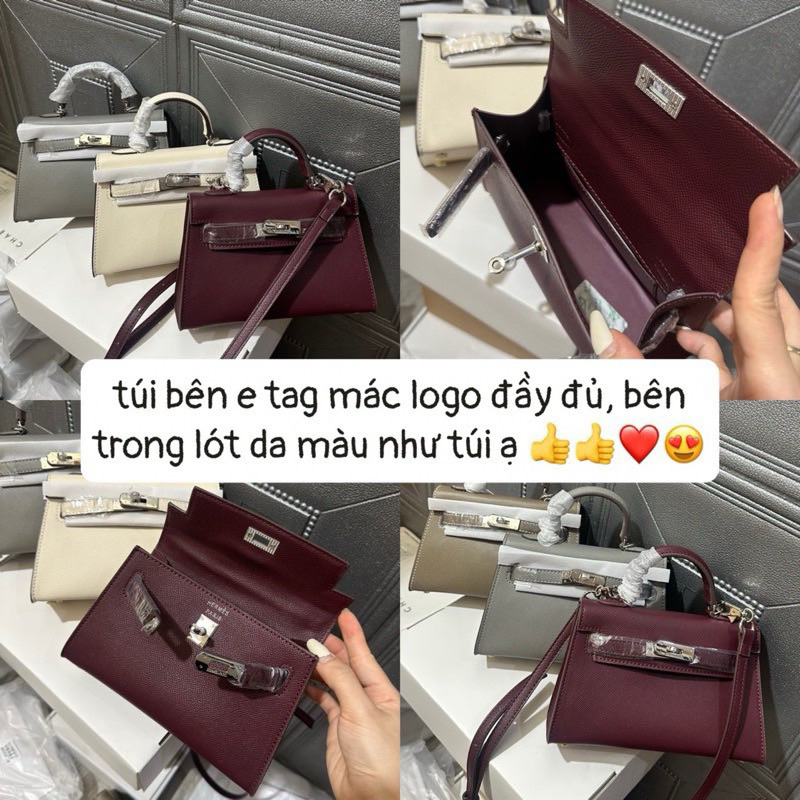 [KL205]Túi H sz 20.5 tag bạc ko box