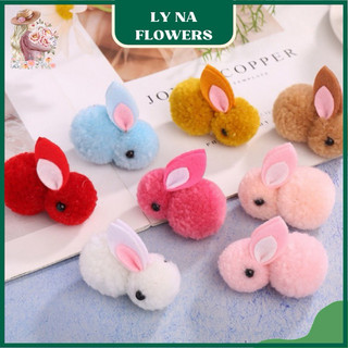 Gấu Bông Mini Thỏ Ngọc Handmade Trang Trí, Làm Đèn Lồng Trung Thu