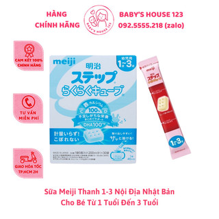 Sữa Meiji Thanh 1-3 Nội Địa Nhật Bản Mẫu Mới - Thanh 5 Viên