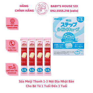 Tách Lẻ 5 Thanh Sữa Meiji 1-3 Nội Địa Nhật - 28g x 5 Thanh