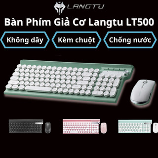 Bàn phím giả cơ langtu lt500 không dây kèm chuột chống nước, văn phòng, gaming,…