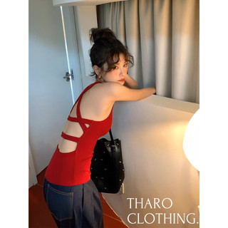 Áo ba lỗ hở lưng đan dây - tharo clothing