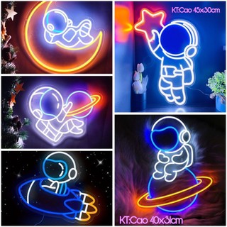 (Tặng kèm keo dán và dimmer)Led noen phi hành gia.Đèn neon.Đèn decor.Đèn trang trí