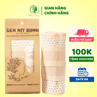 [ Giảm 35K - Đơn 339K ] Gen Nịt Bụng Giảm Mỡ Bụng, Free Size, Có Đai Định Hình Wonmom