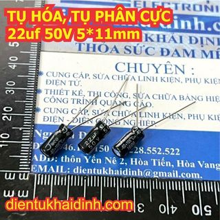 Tụ hóa, tụ phân cực 22uf 50v kde1789