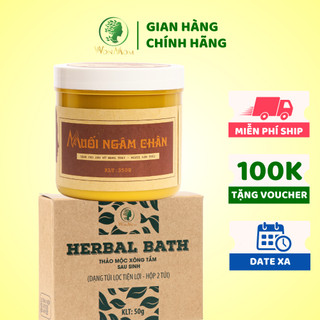 [ Giảm 35K - Đơn 339K ] Bộ chăm sóc cảm ơn mẹ Wonmom ( 1 Muối ngâm chân + 1 Hộp thảo mộc xông tắm sau sinh loại 2 Túi)