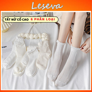 Tất cổ cao, vớ cổ cao phong cách lolita dẽ thương nhiều mẫu hoạ tiết đa dạng Leseva - T14