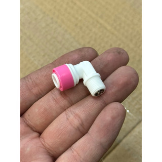 Co 1 Chiều Vỏ Màng Lọc RO Ống 6mm (1/4") - Co 1 Chiều Ren Ngoài 10 (1/8") Ra Ống 6mm (1/4")