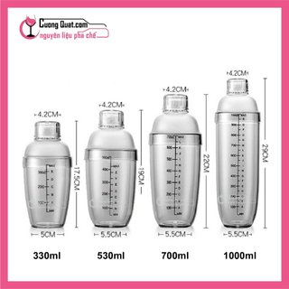 Bình Lắc Nhựa (Shaker) Đủ Size