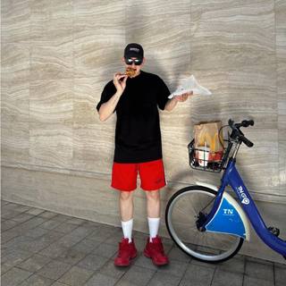Quần Short Amand Easy - peasy Basic Short - Black/ Red/ Grey QS020