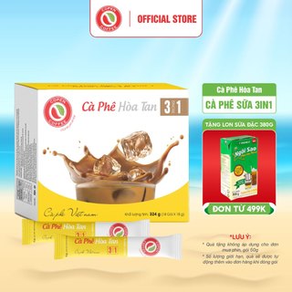 Hộp Cà phê sữa hòa tan 3IN1 Copen Coffee  (Hộp 324g/ 18 gói) - Tinh chất cà phê tự nhiên, đậm đà, hương cà phê thơm nồng